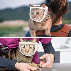 Cat Muzzle Breathable Transparent Cat Anti-Bite Muzzle