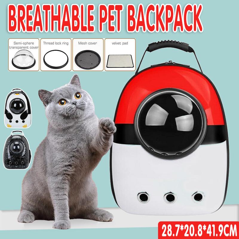 Cat Dog Breathable Pet Carrier Bag Outdoor Travel Transparent Space Backpack