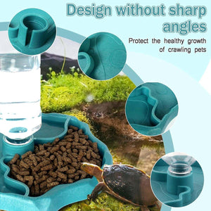 2-in-1 Reptile Feeder & Water Bowl – Dual-Purpose for Small Pets