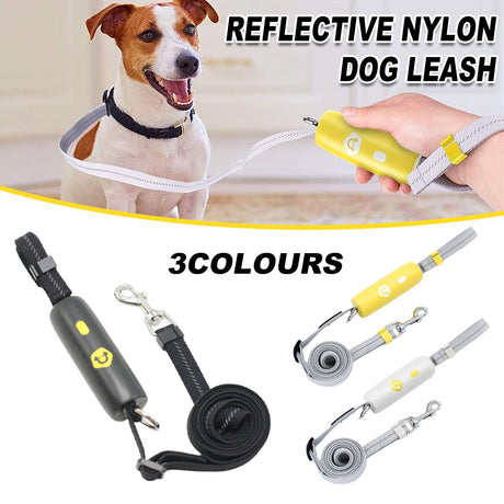 Nylon Dog Leash for Small Medium Dogs Durable Adjustable Pet Walking Lead Strap