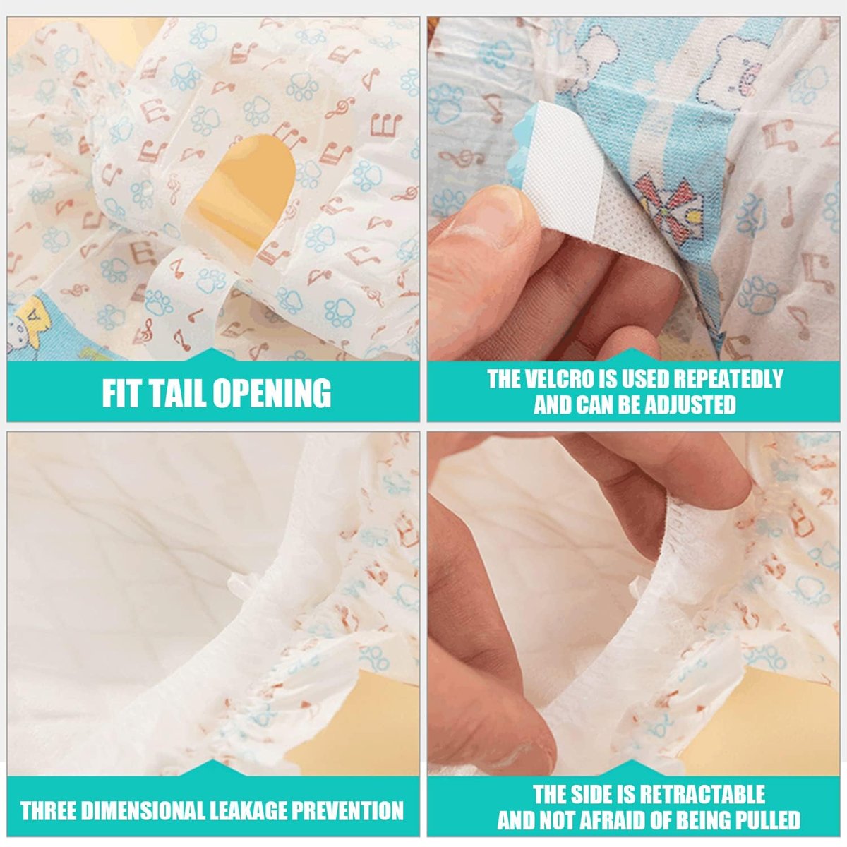 Dog Pet Diaper Physiological Pants Safety Underwear for Puppy Incontinence