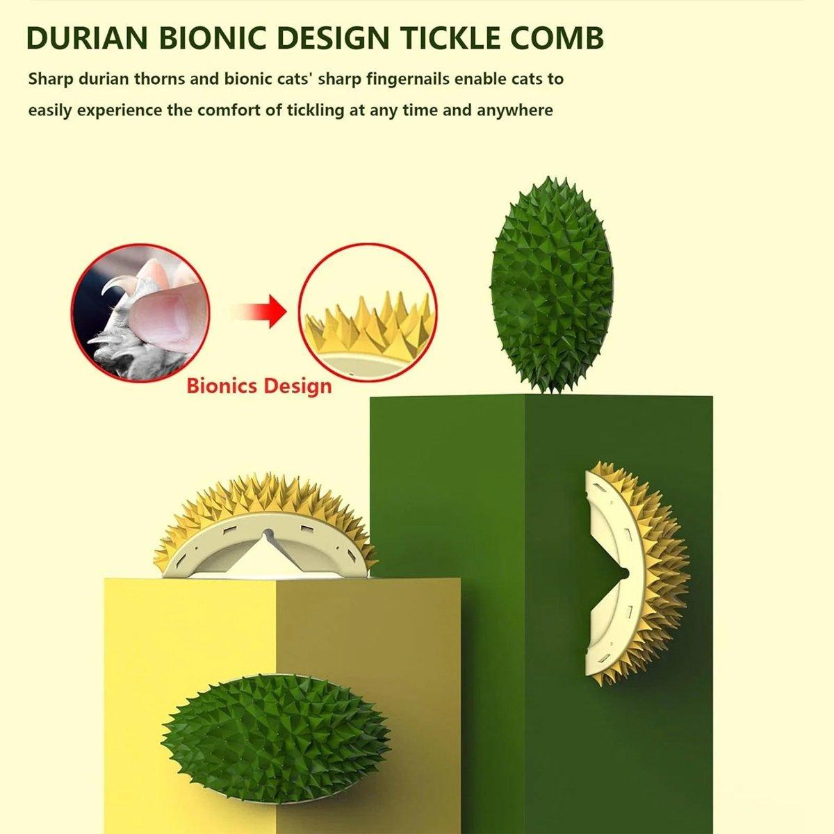 Durian Shape Cat Grooming Comb Tickling & Scratching Tool for Cats & Dogs