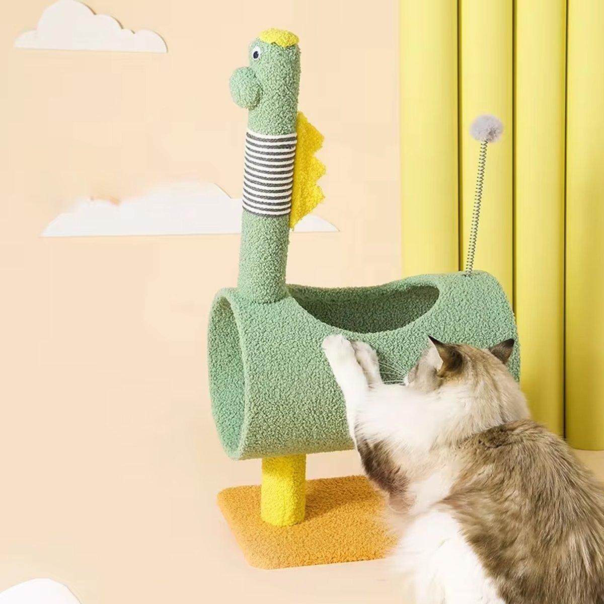 Durable Sisal Cat Climbing Frame Duck & Dinosaur Shapes