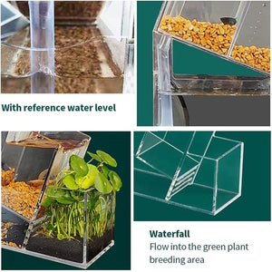 Acrylic Desktop Ecological FishTank Multi-Grid Isolation Self-circulating Water