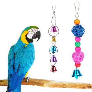 5PCS Parrot Hanging Swing Bird Toy Harness Cage Ladder Parakeet Cockatiel Budgie