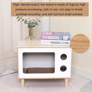 Wooden Pet House Modern Cat Dog Bed Furniture