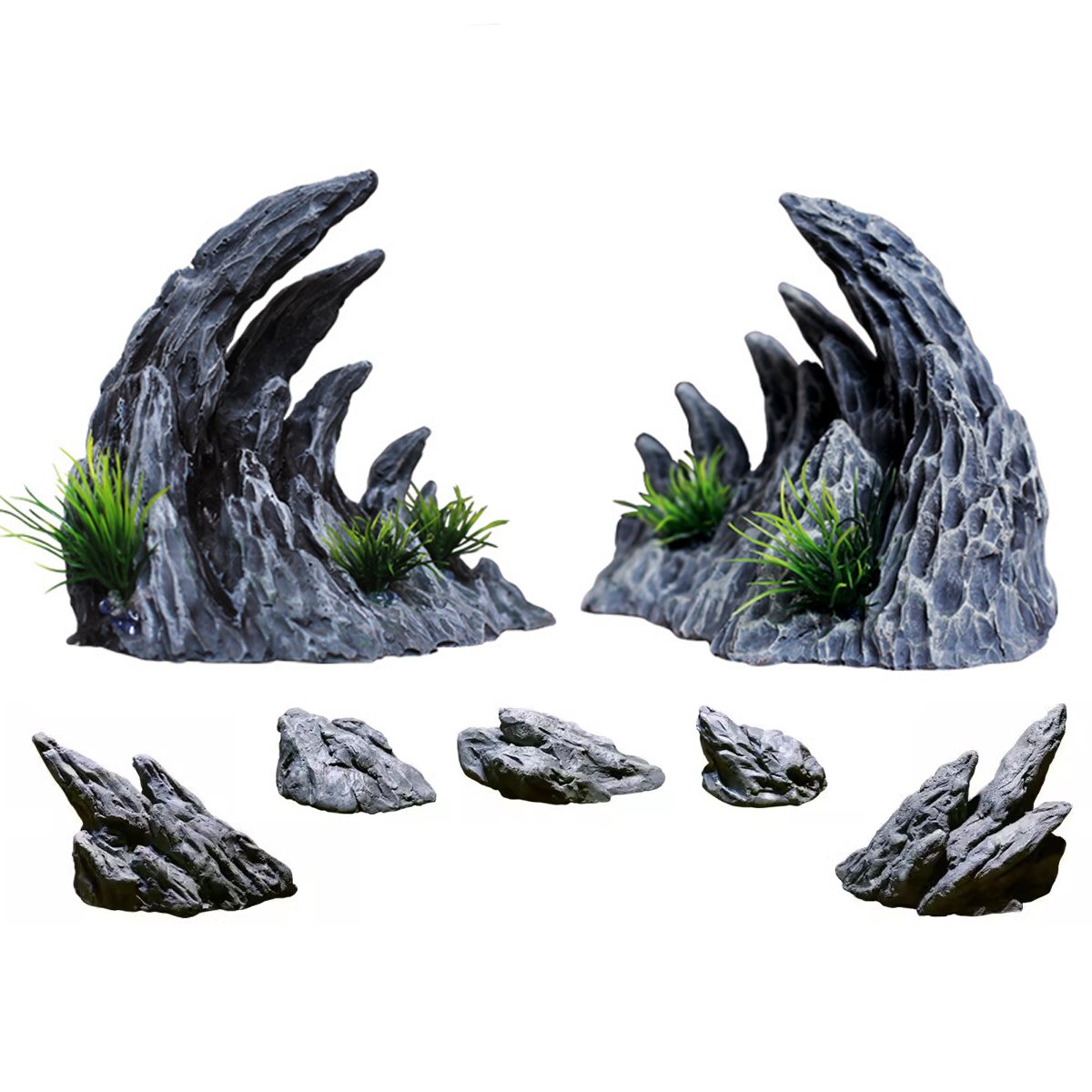 Aquarium Resin Dragon Stone Rock - Decorative Ornaments for Fish Tank