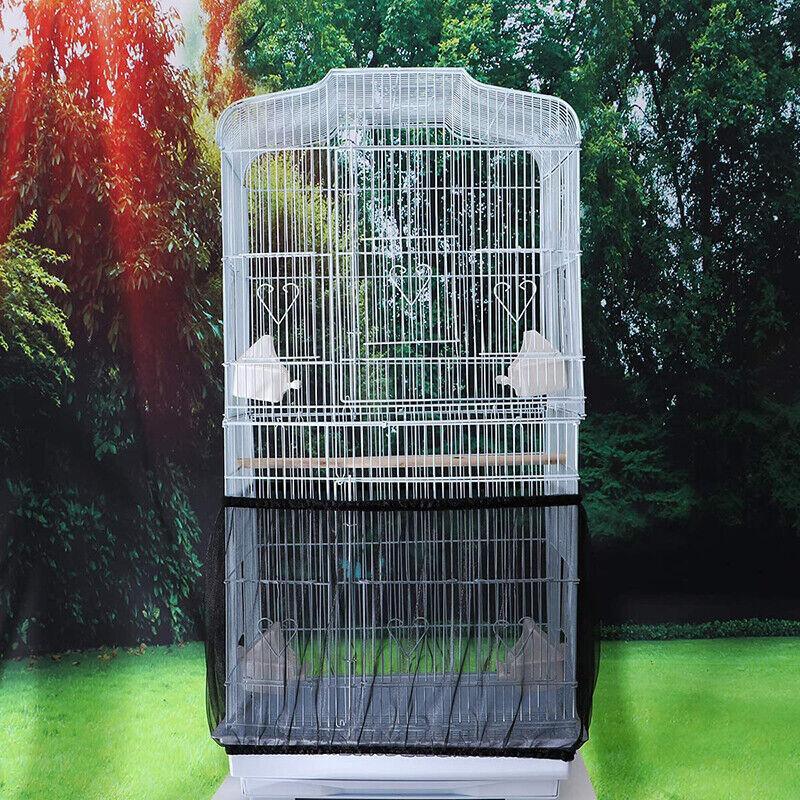 Shell Skirt Mesh Cover Pet Bird Cage Guard Nylon Net Seed Catcher