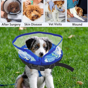 Soft Adjustable Dog Recovery Collar for Post-Surgery & Skin Healing