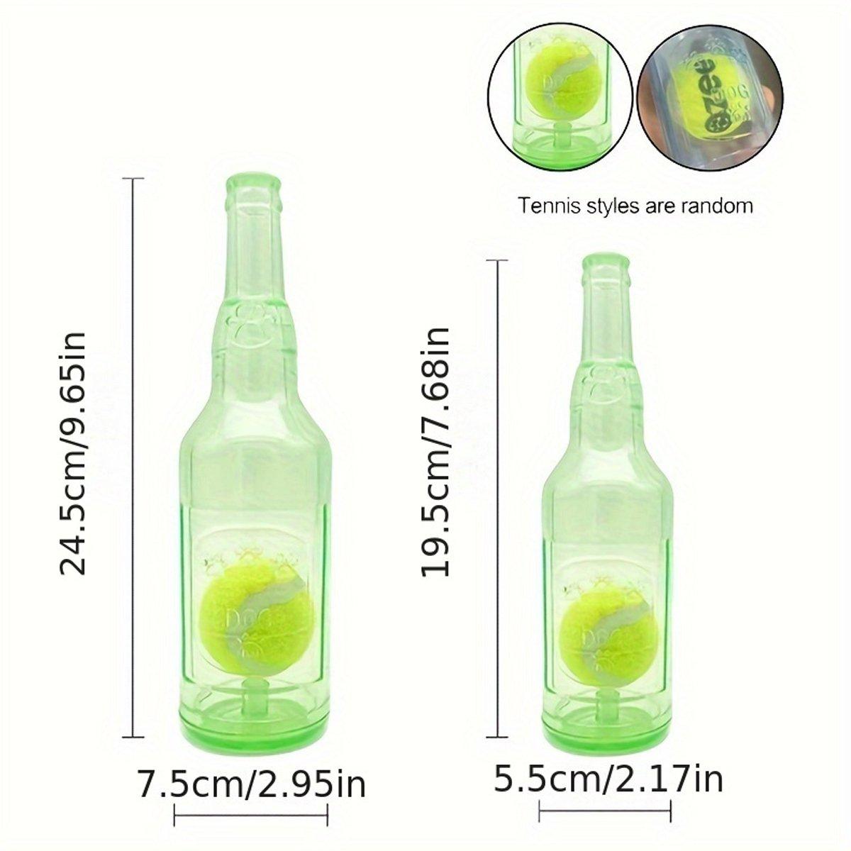 Durable Pet Teething Resistant Tennis Ball Wine Bottle Chew Toy for Dogs Play