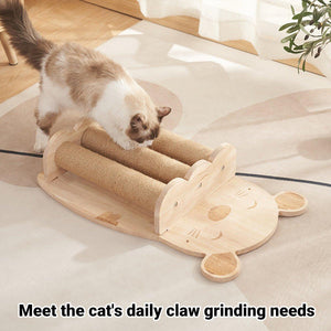 Vertical Sisal Cat Scratching Board Solid Wood