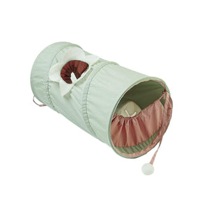 Spiral Folding Cat Play Tunnel Cooling Fabric Tunnel for Cats