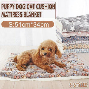 Puppy Dog Cat Cushion Mattress Blanket Bed Soft Warm Pet Pad Winter Kennel House