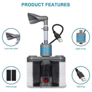 Aquarium Six in One Filter Reverse Air Lift Suction Aeration Wave Maker System