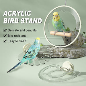 Premium Acrylic Bird Stand Parrot Stand Bird Toys