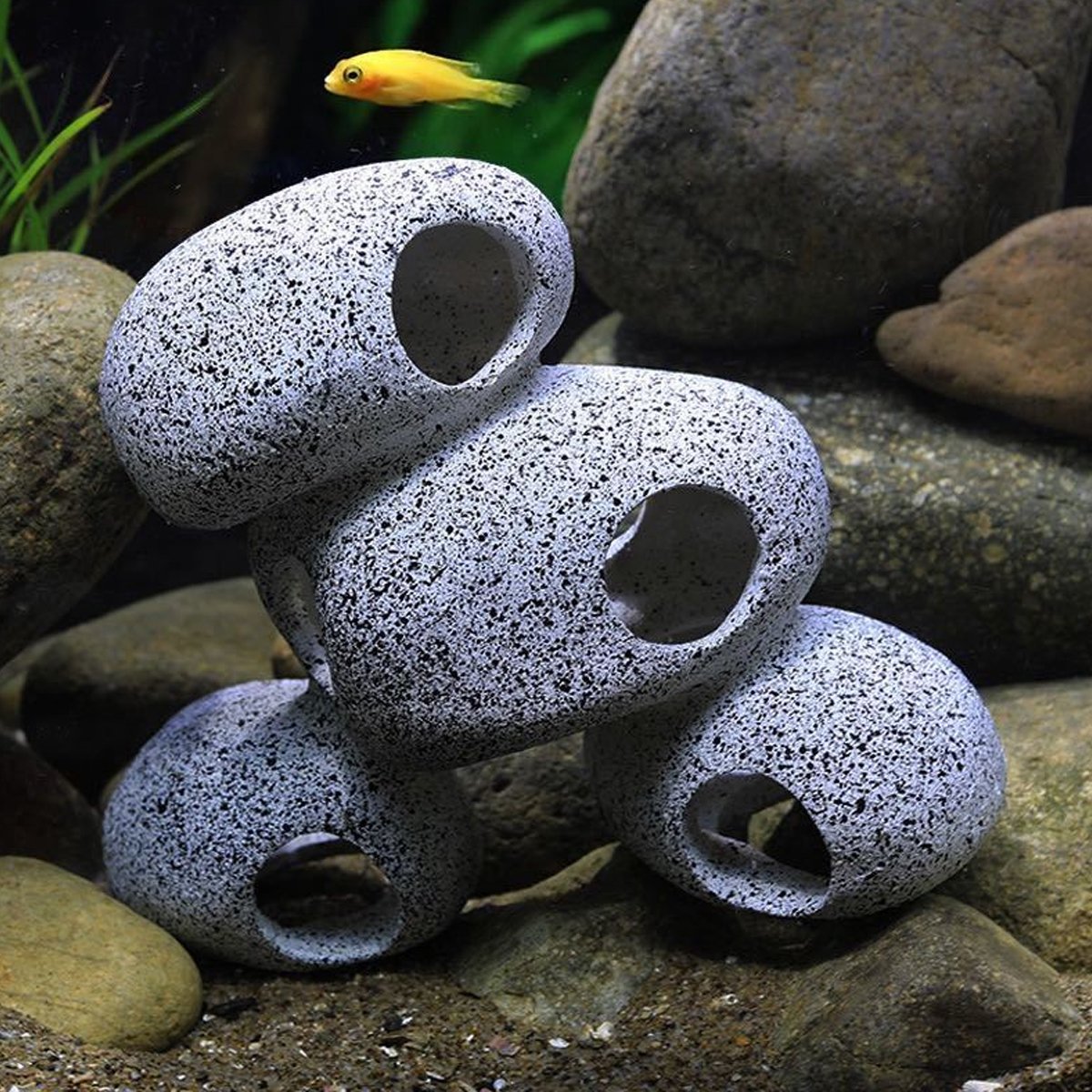 Clay Aquarium Rocks Cave Decoration Pieces Shrimp House