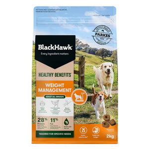 Black Hawk Healthy Benefits Weight Adult Dog Food 2KG