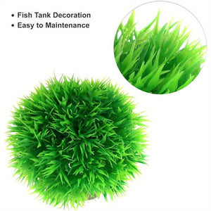 Aquarium Fish Tank Landscaping Decoration Plastic Simulation Water Grass Flower Ball