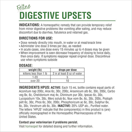 Homeopet Feline Digestive Upsets 15ml