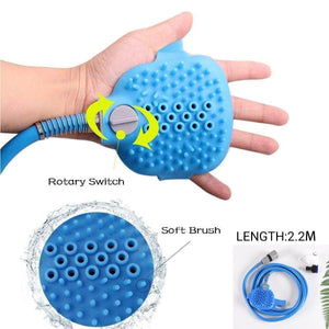 Dog Bath Pet Shower Nozzle Silicone Massage Brush