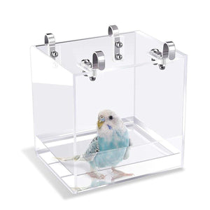 Acrylic Bird Bath Tub Durable Compact & Easy-to-Clean Design