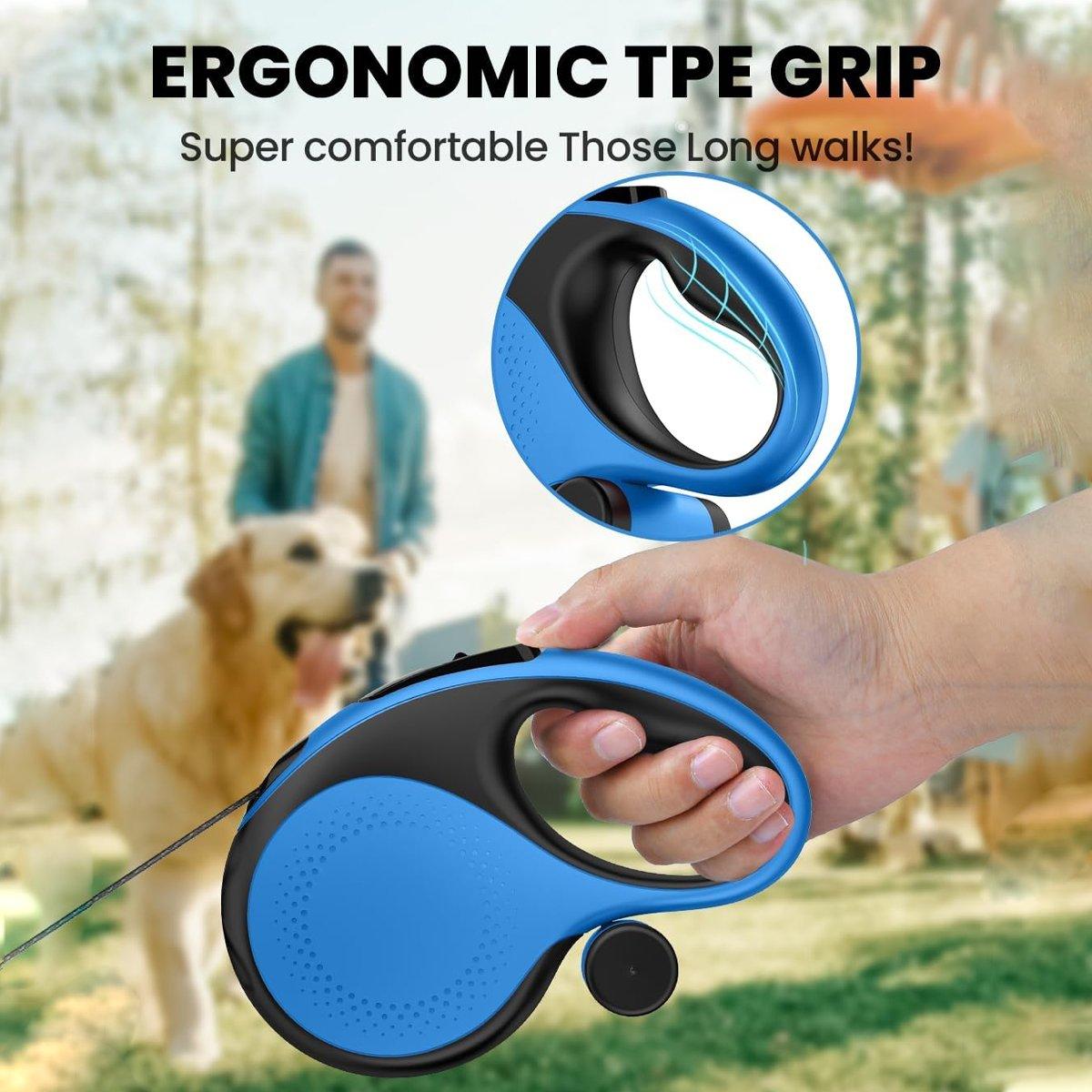 Ergonomic Retractable Dog Leash for Hassle-Free Walks