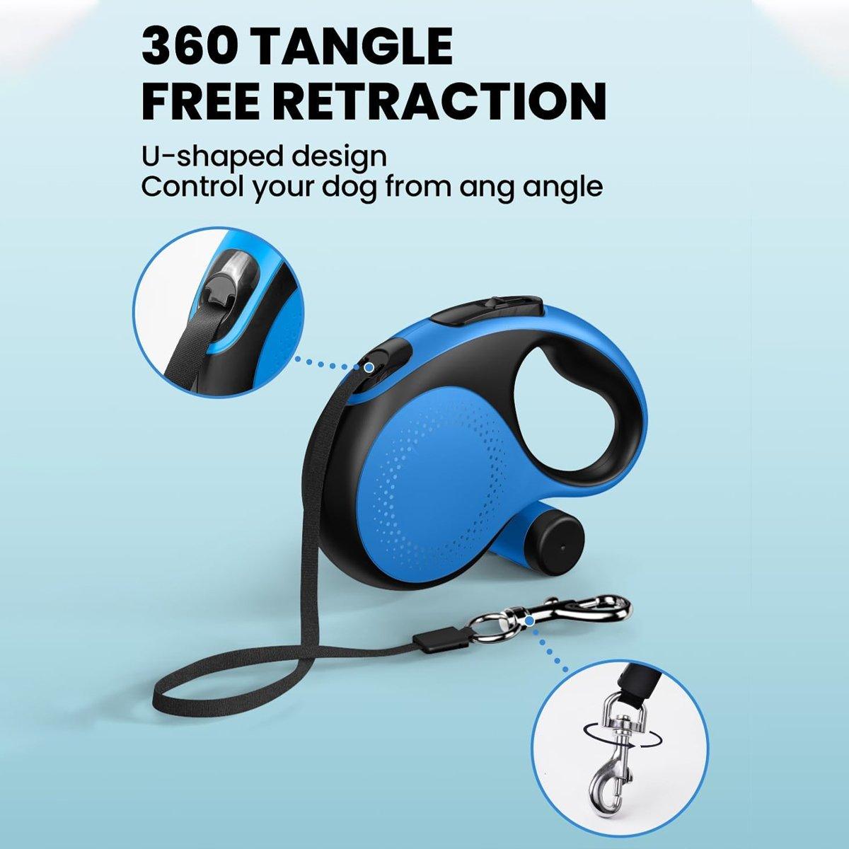 Ergonomic Retractable Dog Leash for Hassle-Free Walks