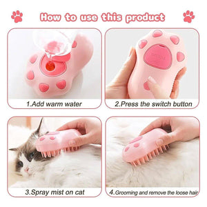 Cross-border Electric Whale One-button Spray Brush Cleaning Hair Removal Comb