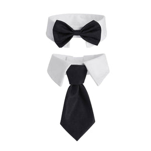 Adjustable Solid Colour Bow Tie Designer Pet Collar For Dog and Cat