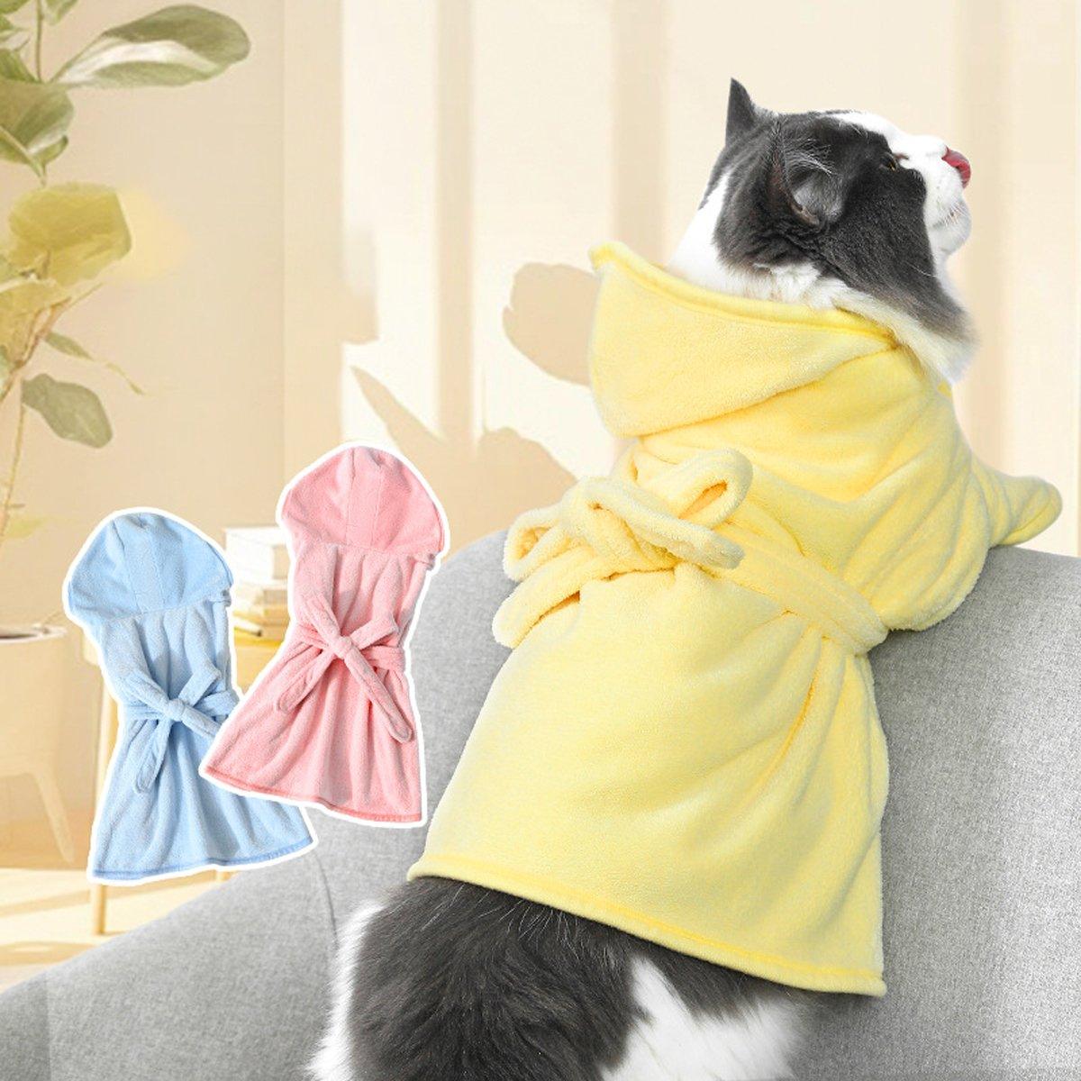 Absorbent Dog and Cat Bath Towel Microfiber Pet Bathrobe