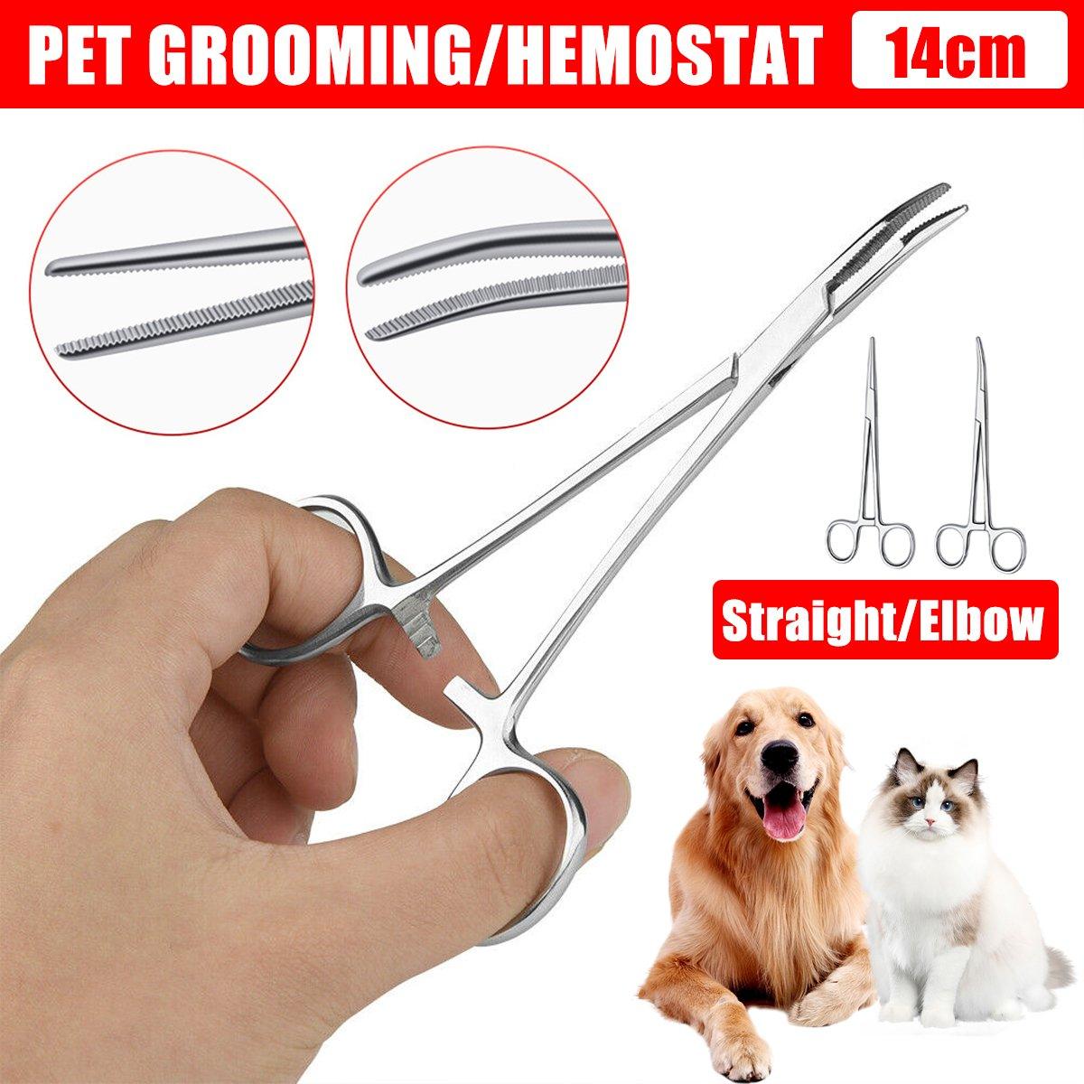 Curved Locking Pet Grooming Hemostat Tweezer