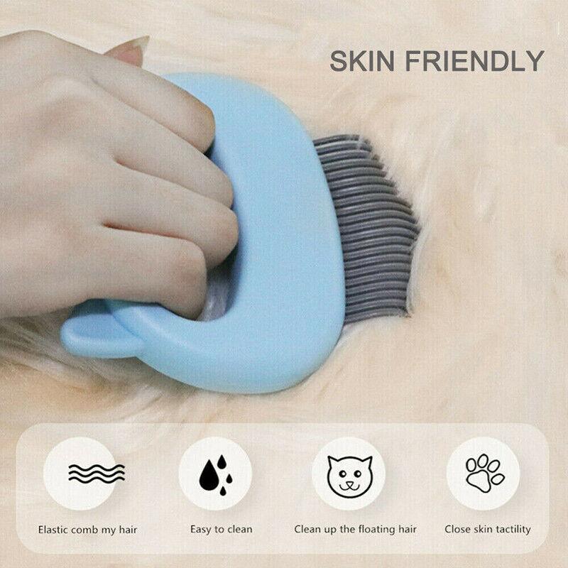 1-3xRelaxing Cat Comb Massager Pet Grooming Brush Dog Hair Removal Open KnotTool