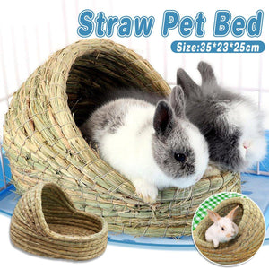 Rabbit Grass Hutch Cage Pet Hiding Nest Pigeon Hutch Small Animal Shelter