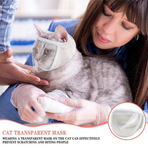 Cat Muzzle Breathable Transparent Cat Anti-Bite Muzzle