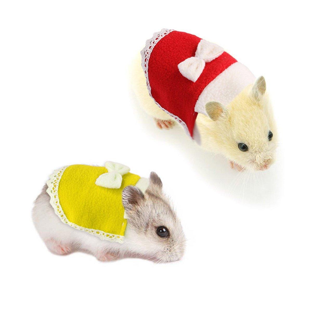 Multi-coloured Bow Hamster Clothes Cute Mini Pet Outfits for Small Squirrel Pets