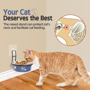 Wall-Mounted Stainless Steel Pet Bowl for Cats and Small Dogs Durable & Stylish