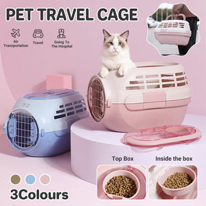 Cat Dog Air Box Large Space Removable Car Case Pet Travel Cage