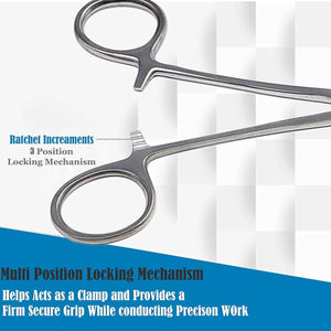 Curved Locking Pet Grooming Hemostat Tweezer