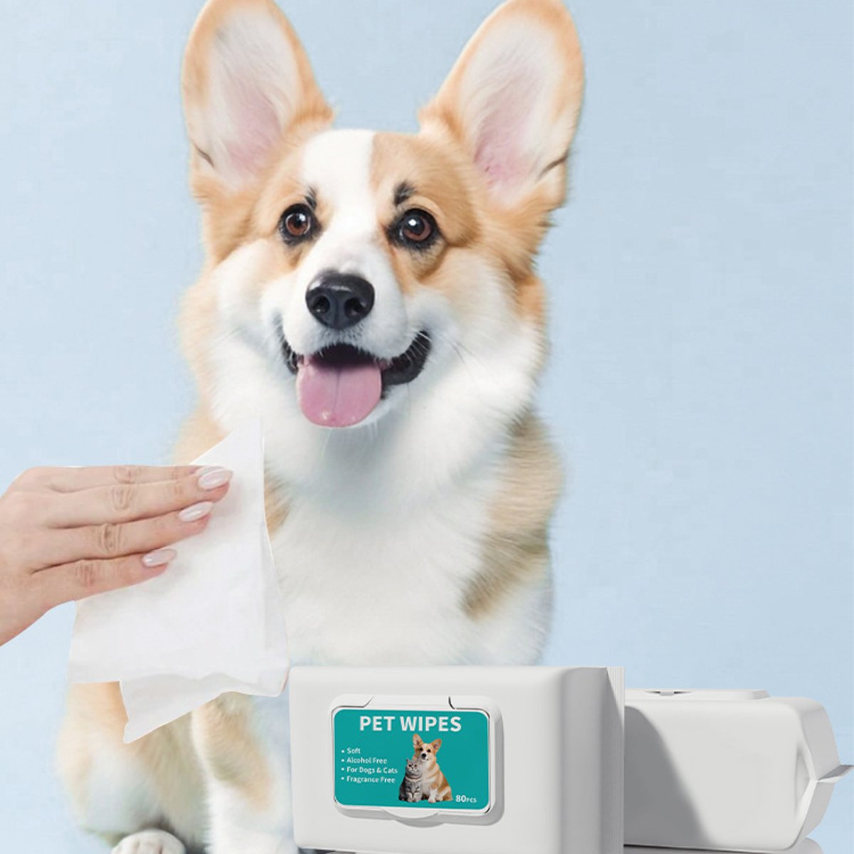 Gentle Ear Care Wipes for Healthy Ears Pet Ear Cleaning Wipes for Dogs and Cats