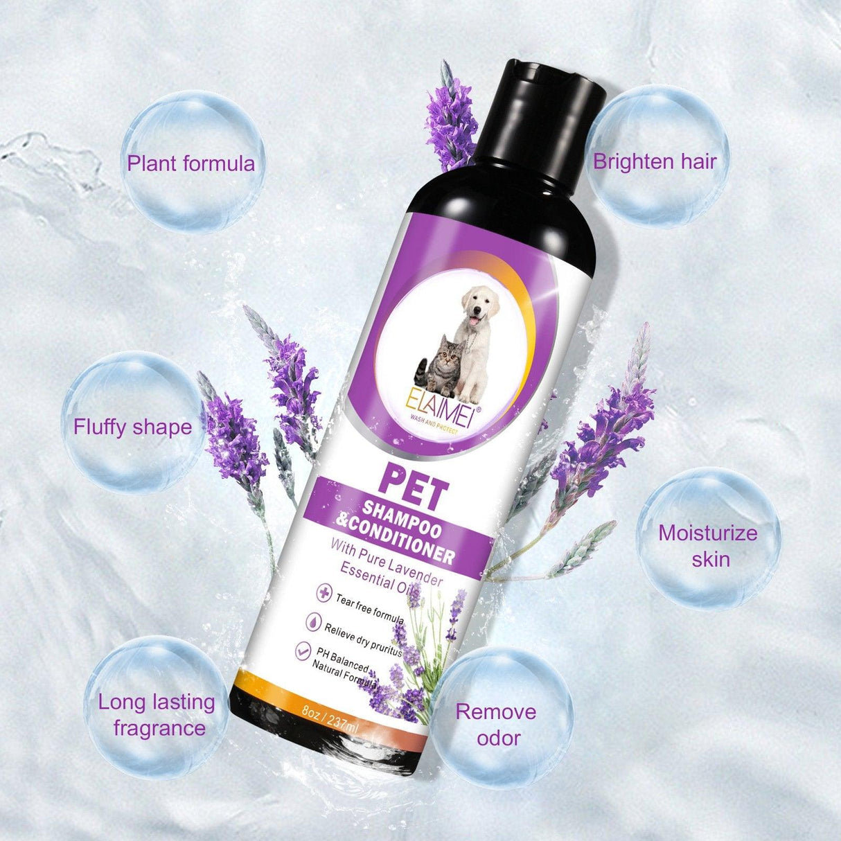 Lavender Bliss Pet Shampoo & Conditioner for Dogs and Cats