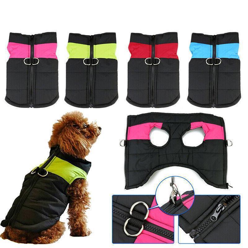 Warm Waterproof Large Dog Jacket - Padded Winter Coat for Pet Windbreaker Vest