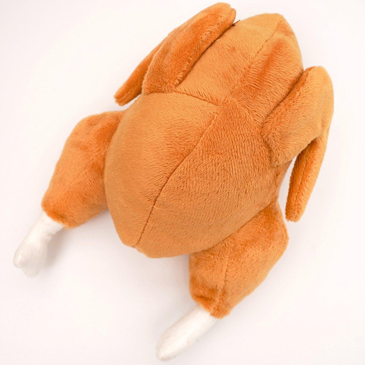 Durable Roast Chicken Plush Dog Toy with Squeaker Fun for All Dogs