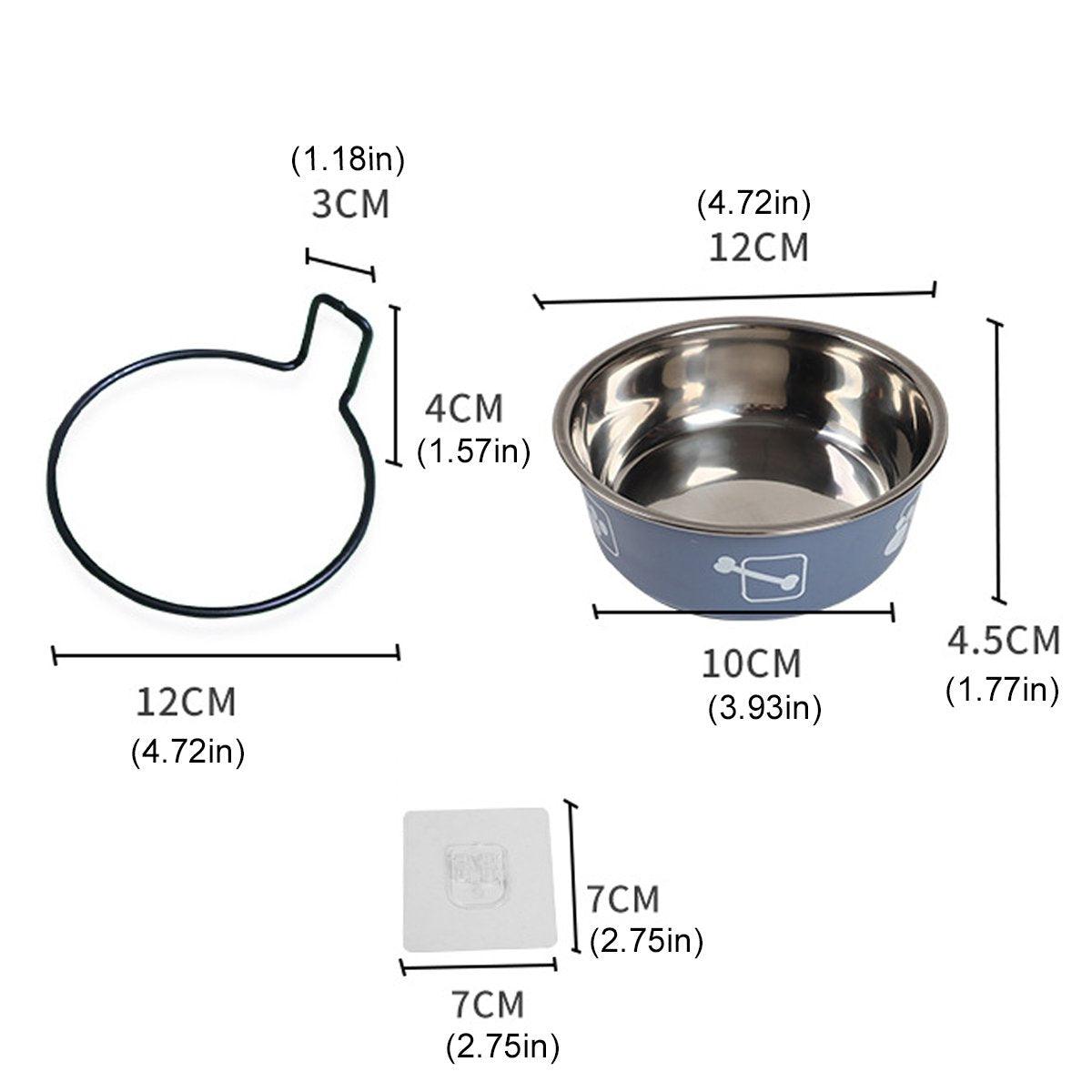 Wall-Mounted Stainless Steel Pet Bowl for Cats and Small Dogs Durable & Stylish