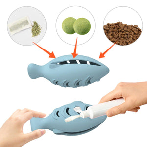 Pet Toy Cat Mint Toy Interactive Fish Leakage Toy Self-relief Feeding Artifact