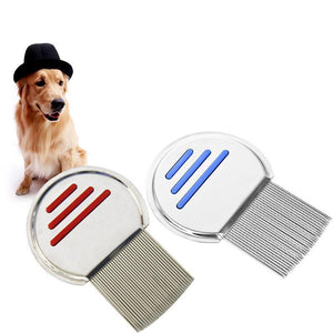 Effective Flea Comb for Cats - Stainless Steel Metal Hair Brush