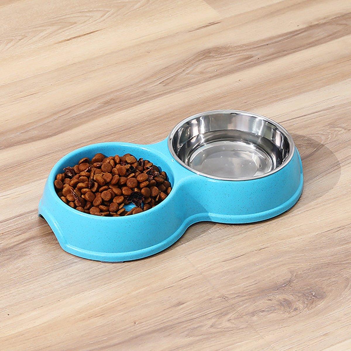 Pet Slow Eating Bowl with Stainless Steel Dog Bowls