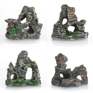 Fish Tank Mountains View Rockery Cave Ornament Aquarium Decoration