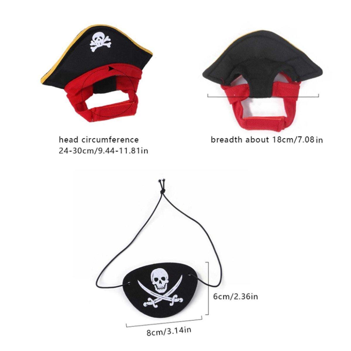 Halloween Pirate Hat Skeleton Cat Pumpkin Triangle Towel Suit for Pets