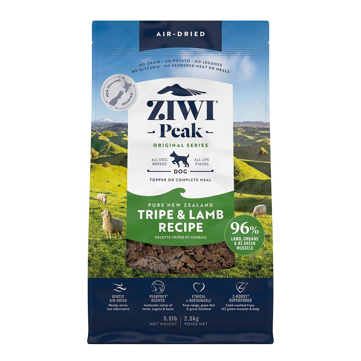 ZIWI Peak Air-Dried Tripe & Lamb Dog Food | 454g, 1kg, 2.5kg