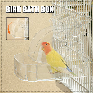 Parrot Bathers Large Bathroom Birdcage Supplies Multi-purpose Bath Room Sleeping Nest Feeding Box Tiger Skin Bird Bathtub